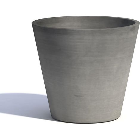 Runder Blumentopf AMSTERDAM Ø30 H27  - GREY- ECOPOTS (1/5)