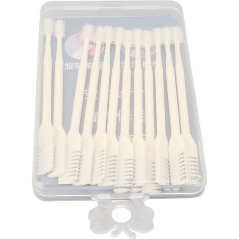 12 pièces tondeuse nez rotative 360° double tête en acier inoxydable portable (1/5)