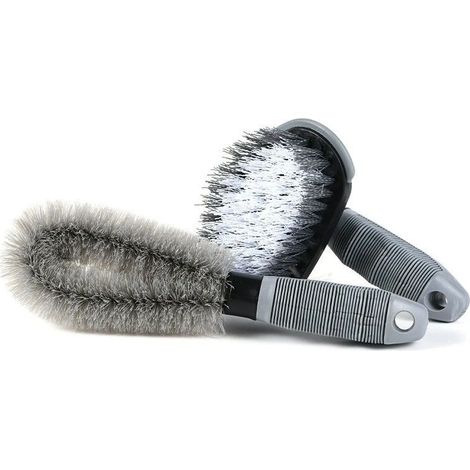 Brosse de Nettoyage pour Jantes et Pneus de Voiture, Camion, Moto et Vélo - Outil de Lavage pour Roues et Moyeux (1/4)