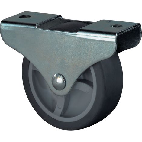 Rotella a cassa D.25mm Trgf.30kg Material gomma termoplastica con piastra