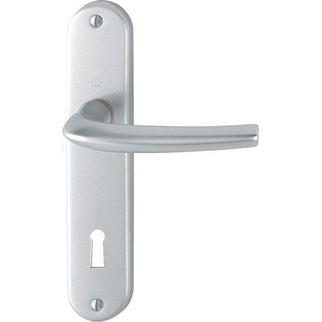 2 Maniglie Per Porta San Diego Con Foro Chiave, Interasse In Alluminio 165 Mm CENTRALE BRICO