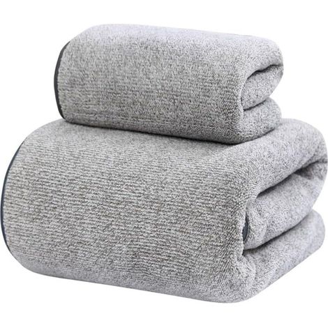 Toalla de baño gruesa y densa, confeccionada con terciopelo coral y fibras de carbón de bambú, ideal para el rostro, para niños y madres. Con logo de la marca. (1/5)