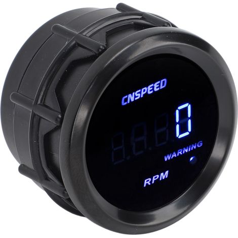 Tachymètre numérique de voiture 5 cm (2 pouces), 12 V, 0 à 9999 tr/min, ultra-fin et précis, avec éclairage bleu. (1/5)