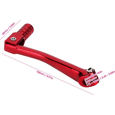 Levier de Vitesse CNC en Alliage d'Aluminium pour Motos - Rouge (1/5)
