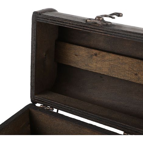 Vintage, handgefertigte Schmuckaufbewahrungsbox aus Holz (1/5)