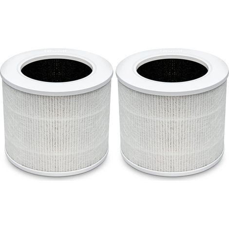 3-in-1 HEPA-Ersatzfilter für Luftreiniger, Mini-Hochleistungs-Aktivkohle-RF-Filter, weiß, 2er-Pack (1/5)
