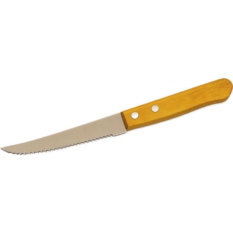Couteau dentelé avec manche en bois 20x1,7cm - 1 pc.