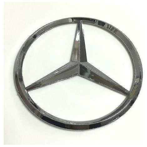 Lot de 2 logos arrière Mercedes-Benz pour coffre 9 cm avec logo de voiture arrière 90 mm à trois volets (argent) (1/2)