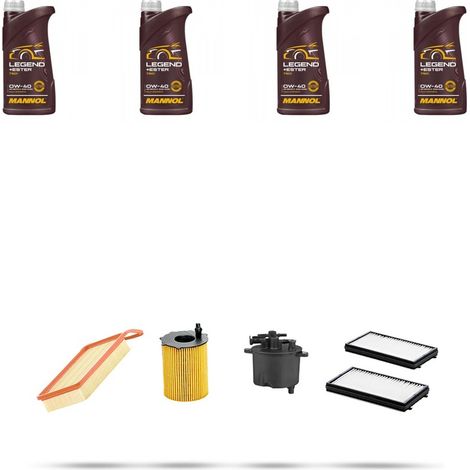 Kit tagliando 4 FILTRI e 4L OLIO compatibile con Mazda 2 (DE) 1.4 cd 50kw dal 2008 (1/5)