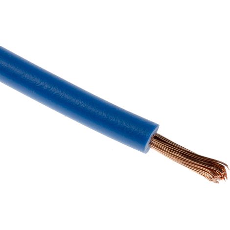 Fil électrique RS PRO 2491X, 24 0,75 mm² 18 AWG Non blindé, 500 V, PVC Bleu, 100m ( Prix pour Bobine de 100 Mètres )