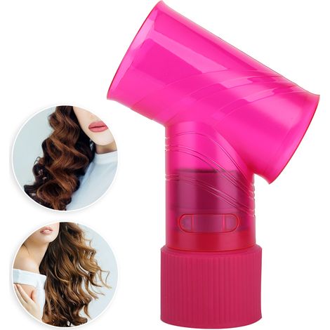 Diffuseur pour Cheveux Bouclés et Frisés, Accessoire de Coiffure Professionnel (Rose) (1/5)