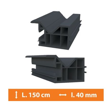 Tapée d'isolation PVC Gris - 40 mm x L.150cm (1/2)