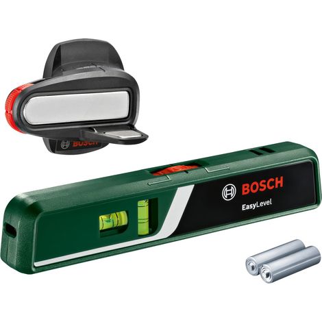 Niveau laser à bulle avec support mural (ligne laser pour un alignement flexible sur les murs et point laser pour un transfert de hauteur facile, dans boîte carton pour e-commerce) (1/5)