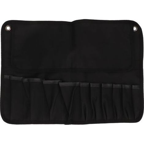 Pochette à outils en rouleau pour moto, grande capacité, épaisse, Portable, multi-poches, sac suspendu noir (1/5)