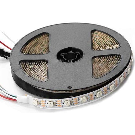 Barcelona Led – Ruban LED intelligent IC RGB 5V DC – 5 mètres – 144 LED SMD 5050 – IP20 pour intérieur – Contrôle individuel des couleurs (1/5)