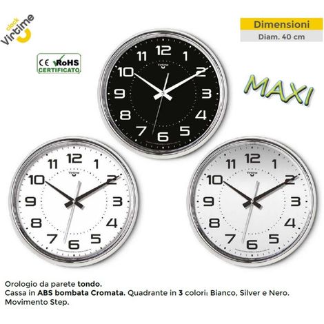 Orologio da Parete in Abs Cassa Bombata Bomato 40 cm 3 Colori (1/2)