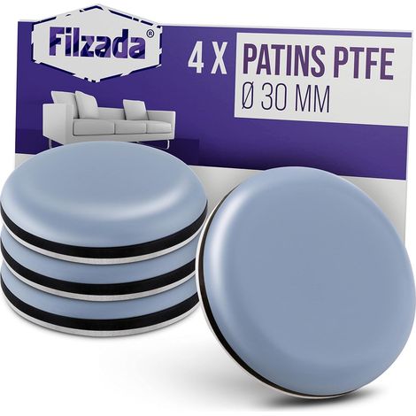 PTFE-Gleiter – 4er-Set – Rund, Ø 30 mm – Stark haftend für schwere Möbel – Geräuschloser Bodenschutz (1/5)