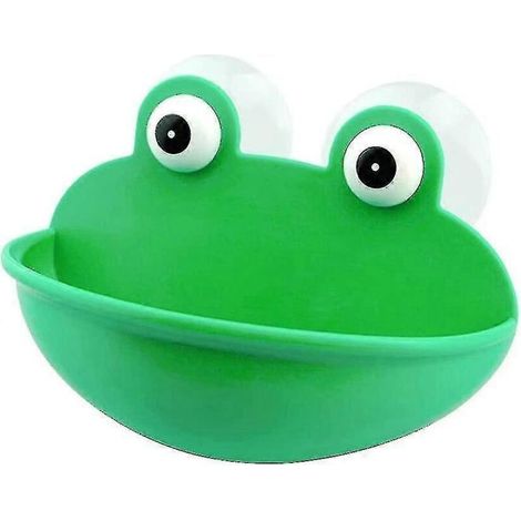 Porte-savon de Noël à ventouse en forme de grenouille, pour éponge, savon, bonde, organisateur de salle de bain (1/4)