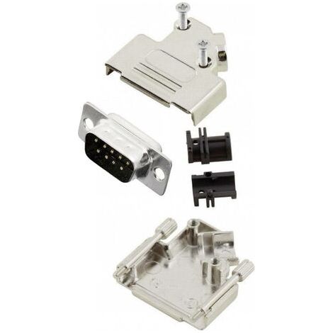 MH Connectors MHD45ZK9-DB9P-K Kit embase SUB-D mâle 45 ° Nombre de pôles: 9 fût à souder 1 pc(s) (1/3)