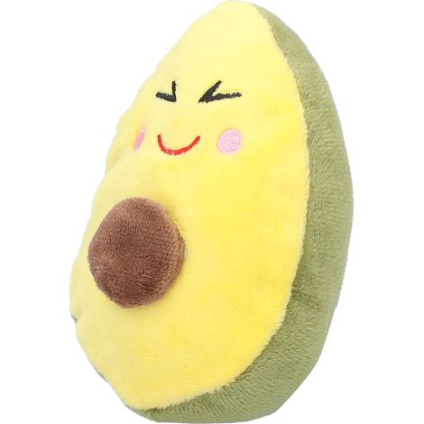 Jouet à mâcher en forme d'avocat pour petits chiens, en peluche avec son, idéal pour la dentition. (1/5)