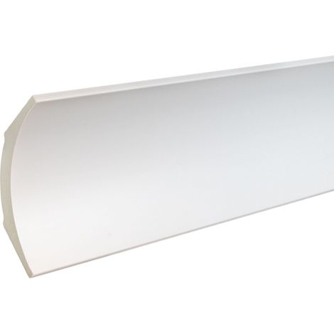 PROVISTON Stuckleiste Kunststoff Weiß - 75 x 75 x 2000 mm Moderne Leiste für die Decke