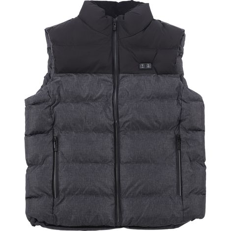 Gilet chauffant électrique 15 zones, commande digitale double, polyester gris, taille 3XL, léger et sûr pour l'extérieur (1/5)