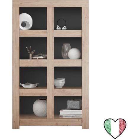 Credenza Libreria a Giorno Rovere Cadiz 110x186 Made in Italy- Firenze (1/3)