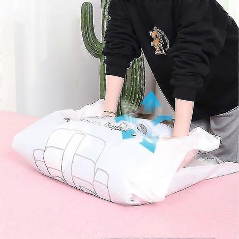 Sacs de rangement sous vide suspendus 135 x 70 cm, gain de place, pour vêtements, étanches à la poussière et à l'eau, permettant un gain de place de 80 % pour une organisation optimale de votre placar