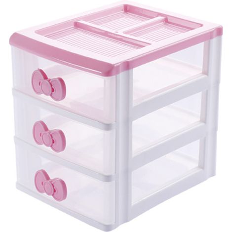 Coffret De Rangement - 3 Tiroirs - Bureau - Bureau D'Accueil - 17,4 X 13,1 X 15,2 Cm (1/5)