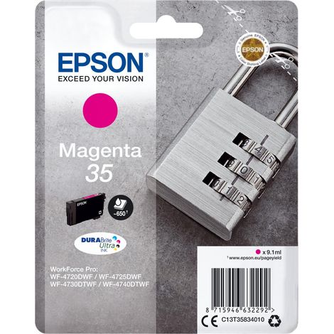 Epson Padlock Singlepack Magenta 35 DURABrite Ultra Ink C13T35834010 (1/3)