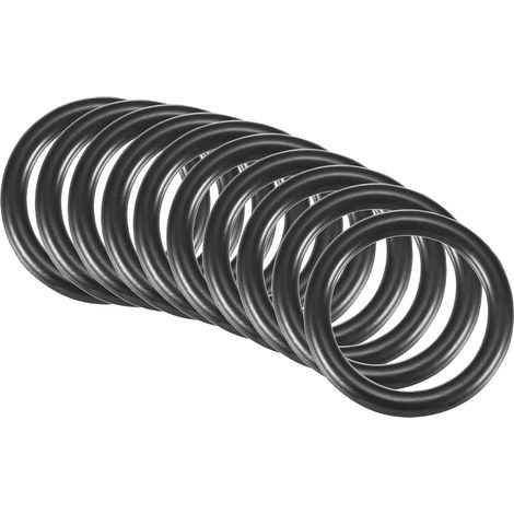 25x19x3mm Nitrile Rubber O-Rings 10 Pieces Round Black (1/5)