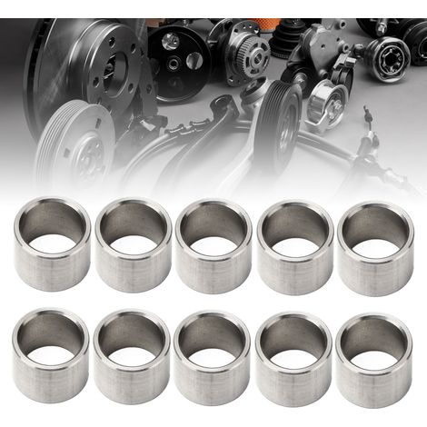 Lot de 10 rondelles d'espacement, diamètre extérieur 15 mm, diamètre intérieur 12 mm, en acier inoxydable durable, pour applications industrielles et de bricolage (3515-0015-0120) (1/5)