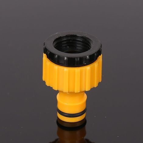 Plastique 3/4 '' and 1/2 '' BSP 2in1 Nez de Robinet d'arrosage à Visser débit Tap Connector Threaded Faucet Adapter (1/3)