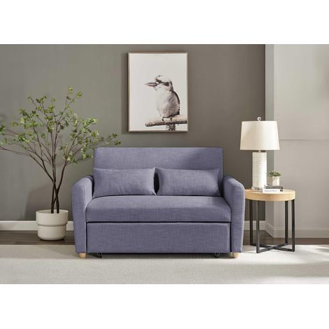 Deco In Paris – Canapé convertible scandinave 3 places en tissu polyester gris – Dimensions 140x85x87cm – Couchage 115x190cm – Système rapido (1/5)