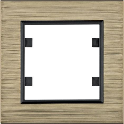 Plaque de finition Hager wl9014 aluminium brossé laiton