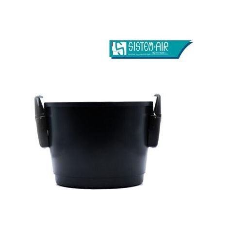 Bac à poussières noir Mini pour centrales d'aspiration Sistem Air Tecno Style Mini, Mini TE, Mini TA, Media TE et Media TA, Sistem Air 9900.030