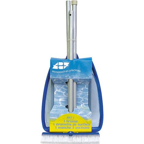 KIT BROSSE + ÉPUISETTE DE SURFACE + MANCHE 3 SECTIONS