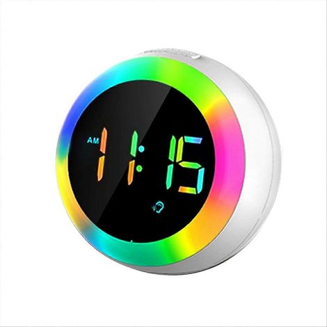 Réveil enfant double alarme avec veilleuse réglable, horloge lumineuse pour chambre, fonction snooze, cadran facile à lire, idéal garçons et filles. (1/5)