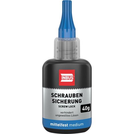 Freno de tornillo moderadamente resistente. azul. Tornillo de bloqueo de 40 g INBUS®. (Por 12)