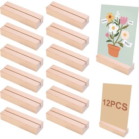 Porte Menu Mariage/ Photo en Support en Bois Comme Décoration (12 Pièces) (1/5)