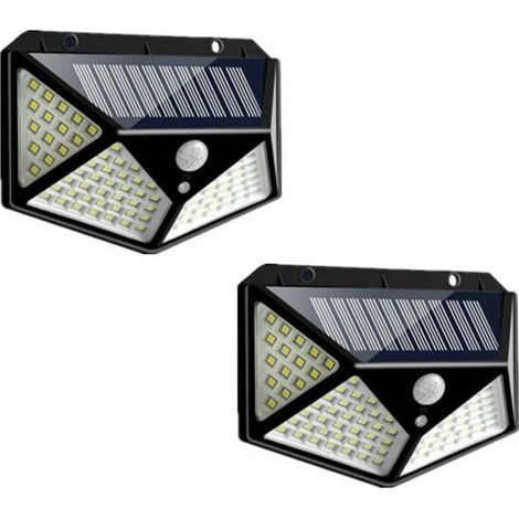 100 wasserdichte LED-Solarlampen für Außen (IP65) – 2er-Set, ideal für Garten, Wege, Terrassen und nächtliche Sicherheit (1/5)