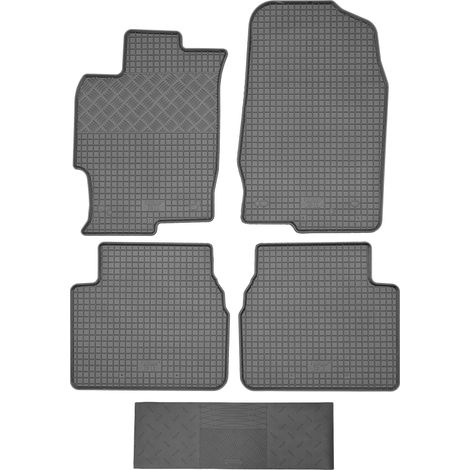 RIGUM 901566 Fußmatten + Abdeckung 900101 - Mazda 6 I Limousine / Kombi / Schrägheck von 2002-2007 Leichtmetallfelgen OVAL Front / VLV Front - EINBAU