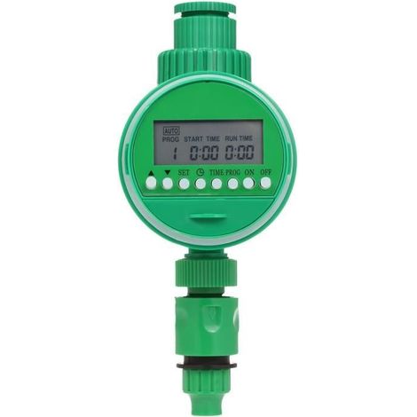 1 x Minuterie d'arrosage électronique, automatique avec affichage LCD, programmable 1–240 min, pour robinet de jardin et tuyau d'arrosage (1/4)