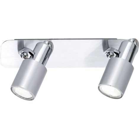 EGLO 88378 lampada x parete 2 faretti 9W GU10 modello Sines 220V cromo spazzolato [Classe di efficienza energetica B] (1/3)