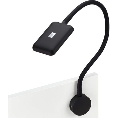 1 Lampe de lecture LED, Bras flexible, Capteur tactile, 2 Ports USB, Éclairage 12V pour caravane, lit, bureau