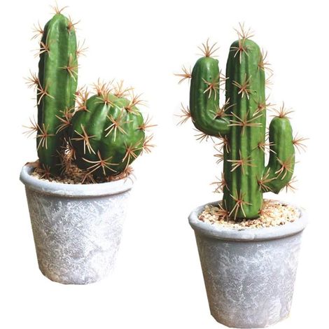 BRAVIX Plantes Succulentes Artificielles Faux Cactus-Decorative Faux Plantes Succulentes En Pot Faux Cactus Cactus Avec Pierre Et Sable, Faux Cactus Artificiels Pour Salle De Bains/Décoration Maison D