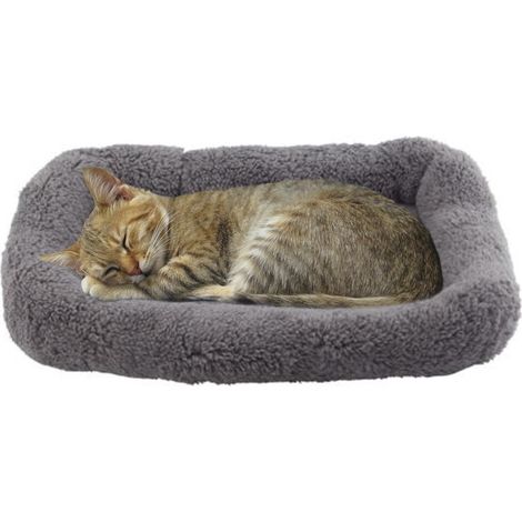 Cat Bed for Cats Puppies Washable Cushion Soft and Comfortable for Small Dog/Rabbit – 38 cm x 26 cm – Grey (1/5)