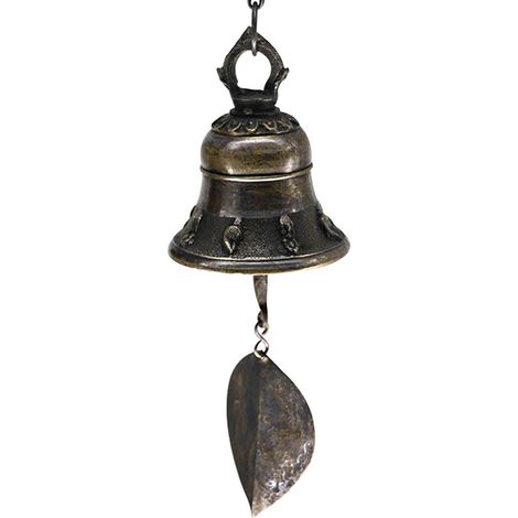 Décoration de porte artisanale avec carillon éolien, petite cloche en cuivre, 7 cm x 9 cm. (1/5)