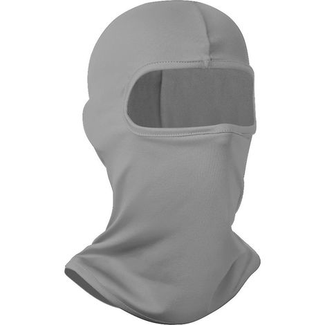 Cagoule grise claire avec protection UV pour homme et femme : écharpe de moto et d'été (1/5)