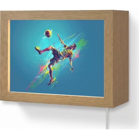 APPLIQUE MURALE Footballeur - Éclaboussures de peinture - Coloré - Ballon 20x15 cm (1/5)